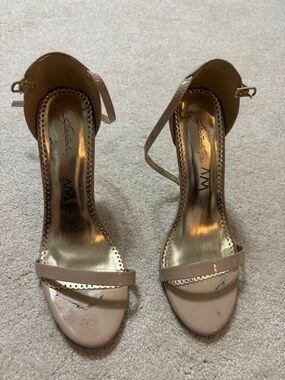 Jonathan Kayne Ankle Strap Women’s Sandals in Nude Patent